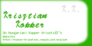 krisztian kopper business card